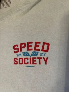 Speed Society Graphic Tee - Men's M Light blue, red